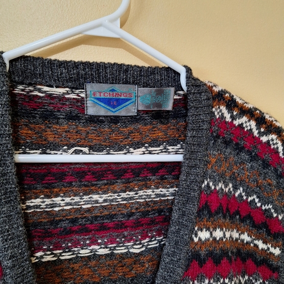 Etchings Vintage Wool Sweater Vest - Picture 3 of 4
